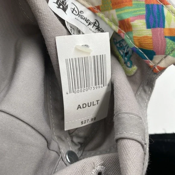 Disneys Contemporary Resort Embroidered Mickey Mouse Adjustable‎ Hat Grey New - Picture 6 of 6